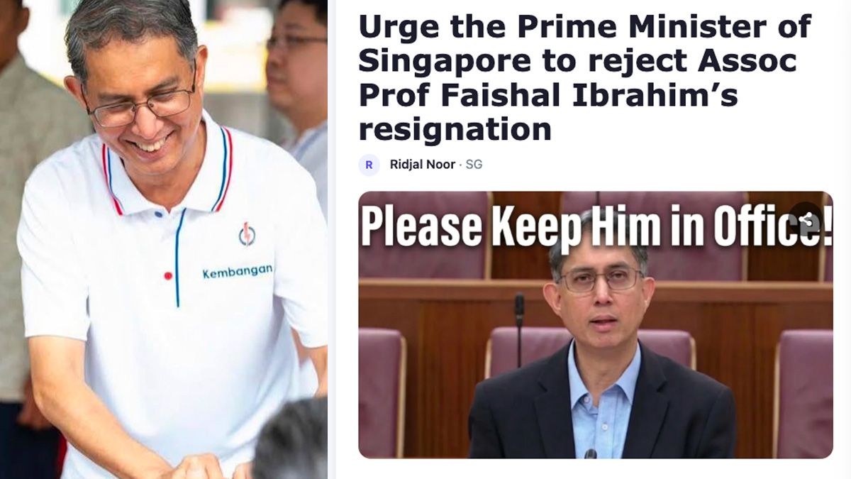 Petition urges PM Wong to reject Faishal Ibrahim's resignation, gathers over 900 signatures